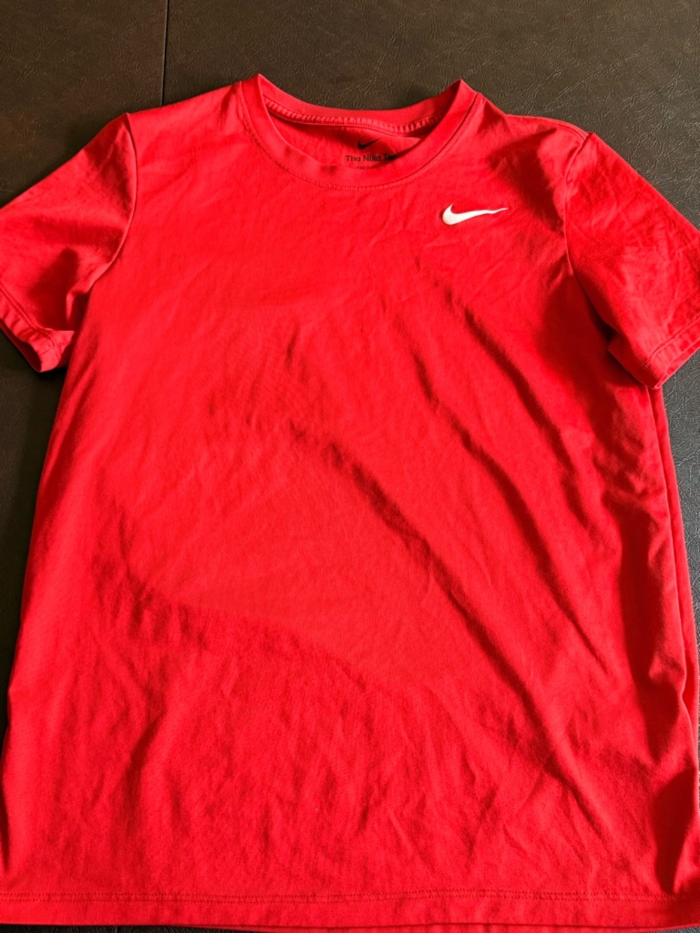 Nike Bright Red Dri-FIT Tee with Black Logo